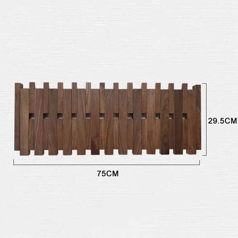Wooden Wall Coat Racks Double Row Clothes Hooks Bedroom Clothing Organizers Hanger Hat Bag Dress Storage Portable Room Shelf