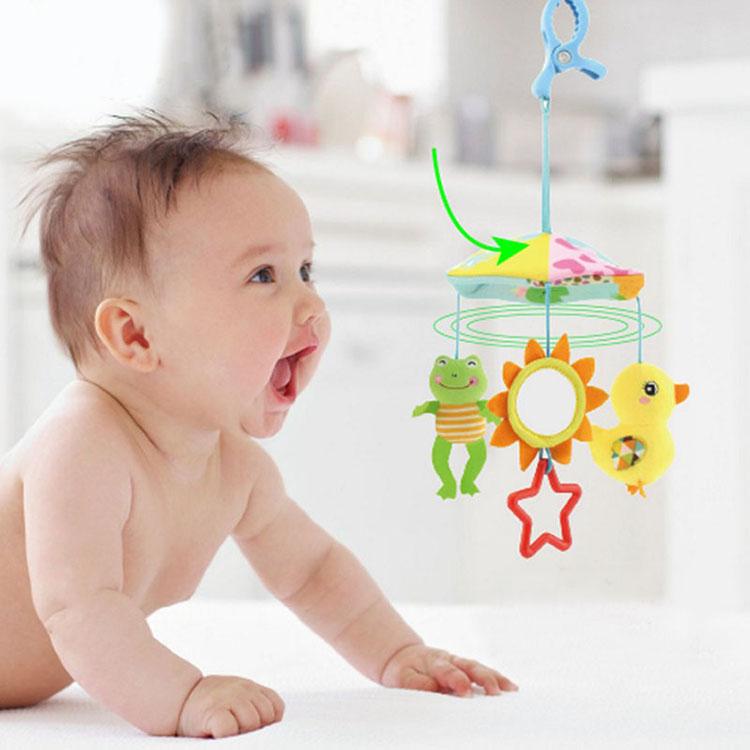 Happy Monkey Bird or Frog comfort Soft Toy Animal Stroller Umbrella Bed Hanging Baby Cloth Toy H050