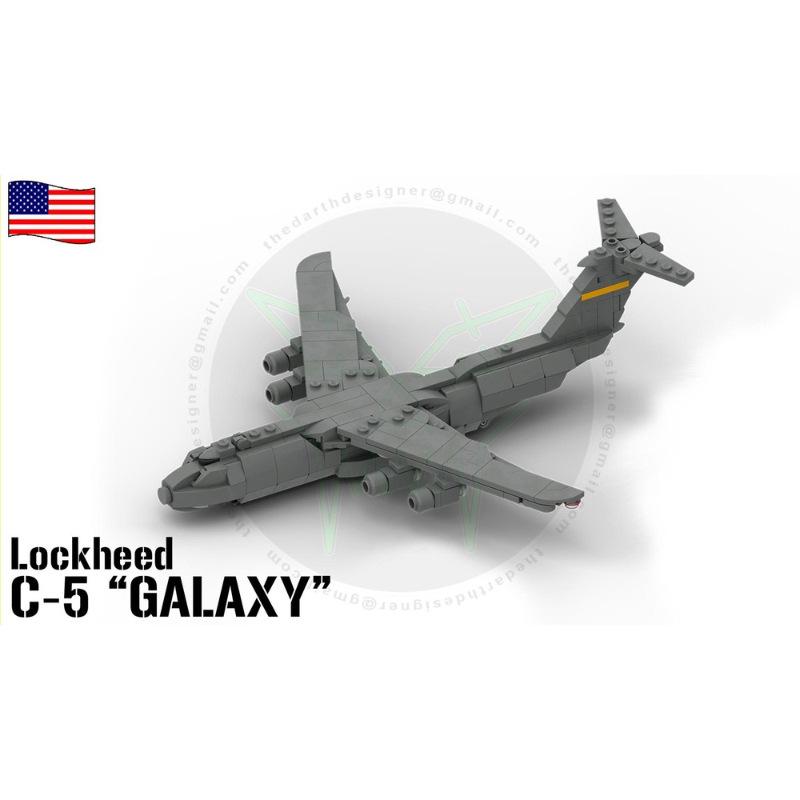Platinum Brick MOC-163191-2 Lockheed C-5  Galaxy  Transport Aircraft Model
