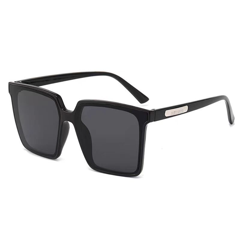 Men'S Big Face Fat Man Big Frame Sunglasses Square Frame Uv Protection Driver Driving Sunglasses Female Tide
