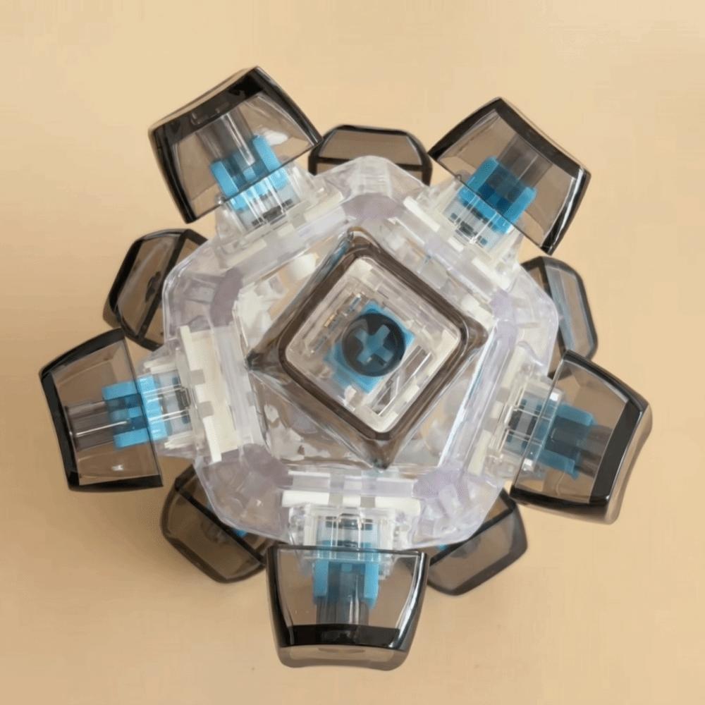 Clickable Button Fingertip Press Button Tester 12 Key Keyboard Key Toy Fidget Toy Focus Games