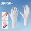 Sun Protection Gloves, Ultra Thin Full Finger Driving Gloves, Anti-Slip Palm, Ice Silk UV Protection Gloves for Women Cycling Hiking