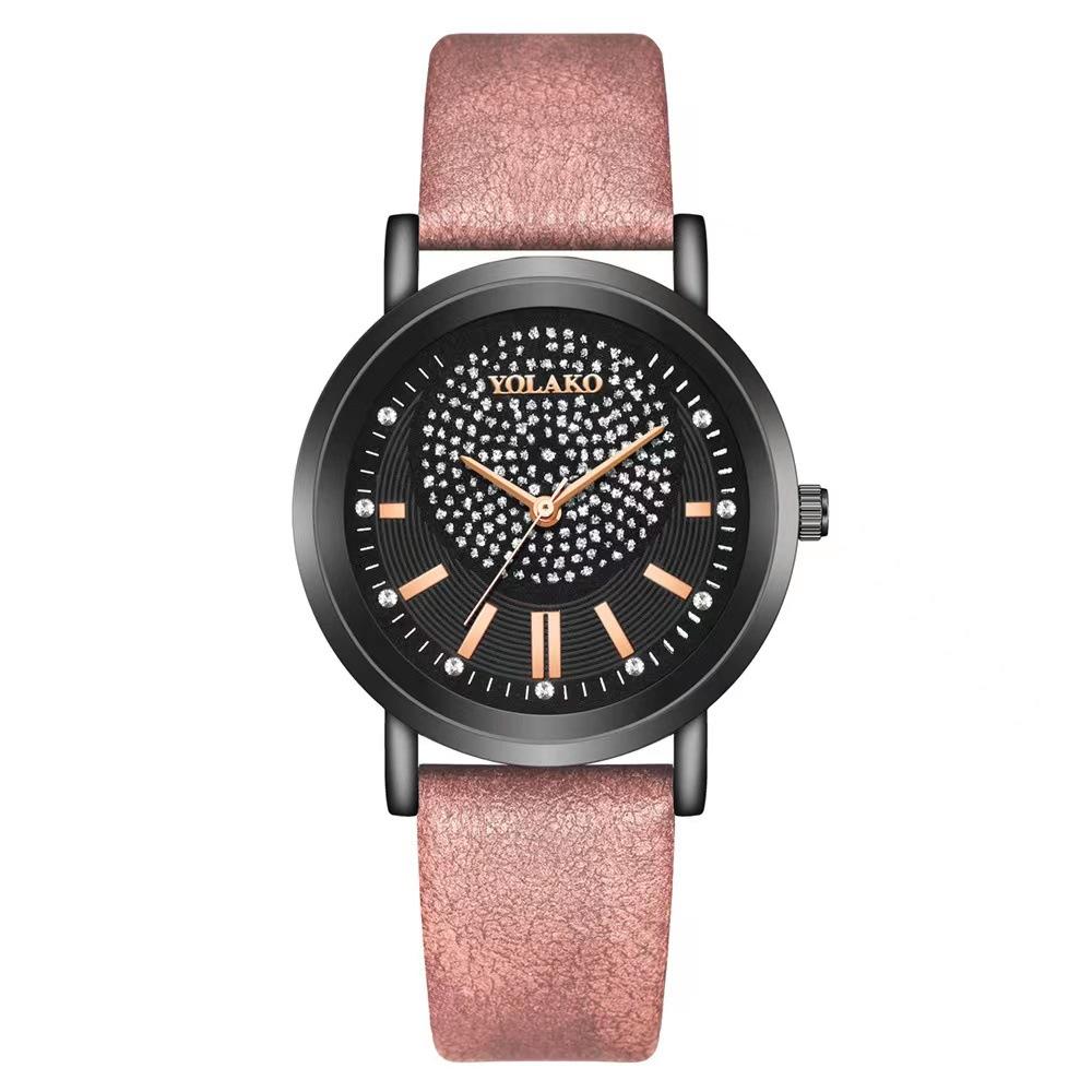 

Популярные женские модные часы Trend Full Star Ladies Quartz Wristwatches Present Gift for Female, Family, Friends розовый