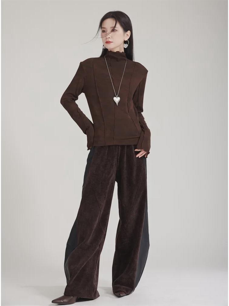 Maillard Women's Wide-Leg Velvet-Lined Sports Sweatpants for Autumn/Winter