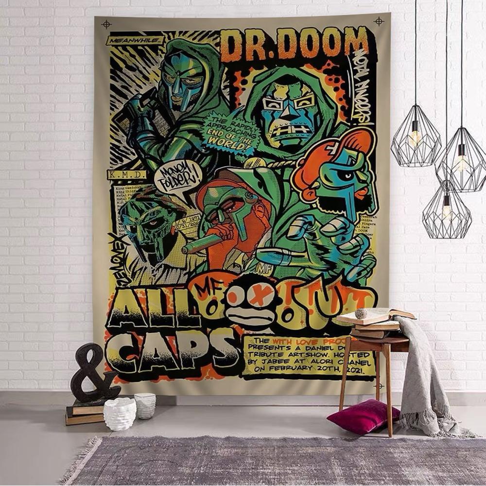 MF DOOM Arazzo da Parete Fai-da-te Appeso Tarocchi Tappeti da Parete Hippie Arredamento per Stanza e Casa