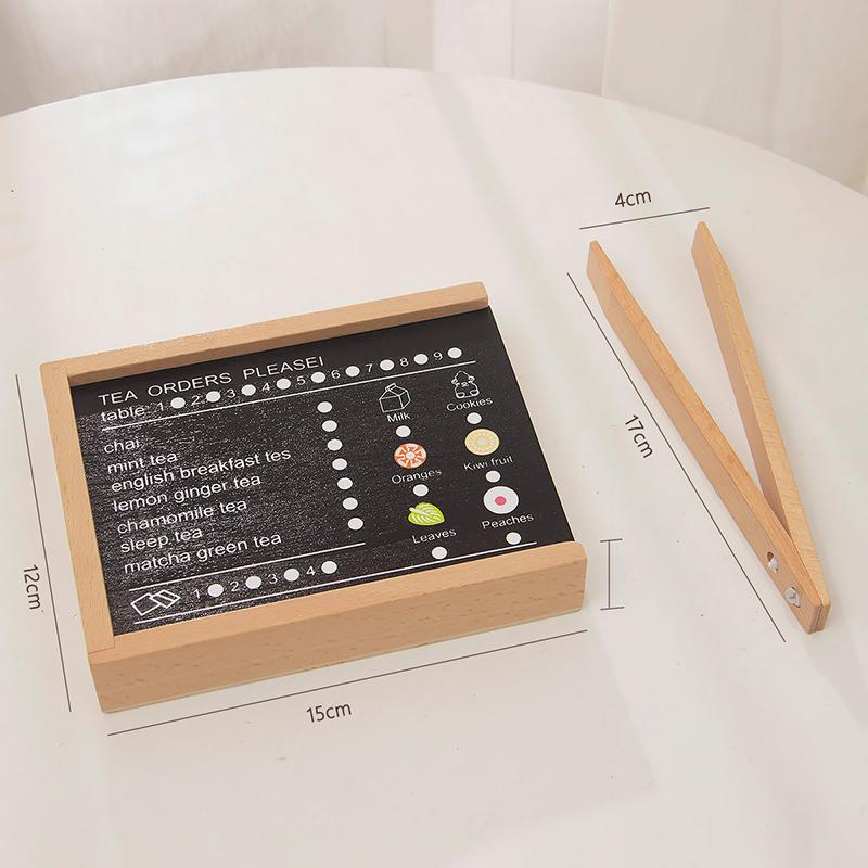 Holzspielzeug für die Küche, zum Rollenspiel, Essen, Kekse, Kaffee, Nachmittagstee-Set, Kinderhaus, Spiel, pädagogisches Kochspiel, Spielzeug für Mädchen