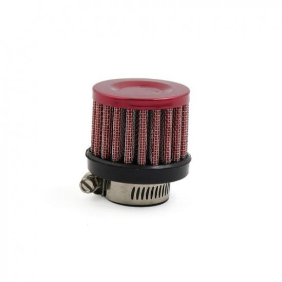 Universal 26mm Dia Red Air Intake Filter Cleaner with Clamp for Motorcycle Car
