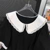 Plus Size Women's Summer Doll Collar Slimming Short Sleeve Top 