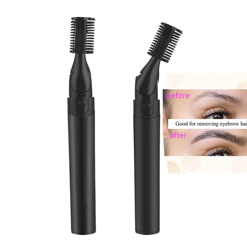 Electric Eyebrow Trimmer Razor Brow Shaping Portable Shaving with Duals Cutter Head Design Washable Hair Trimmer Razor Tools