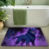 Pokemon Gengar Evolution Line Purple Smoke Print Non-Slip Doormat, Absorbent Floor Mat for Home Decor