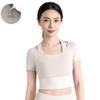 Women's Mesh Faux Two-Piece Yoga Top