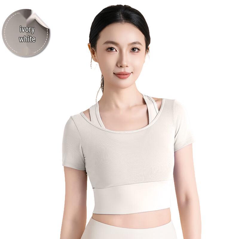 Women's Mesh Faux Two-Piece Yoga Top