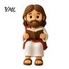 Handcrafted Resin Home Decor Cute Praying Jesus Figurine, Blessing Character Desktop Statue, Meaningful Gifts for Employment Religious Collectible