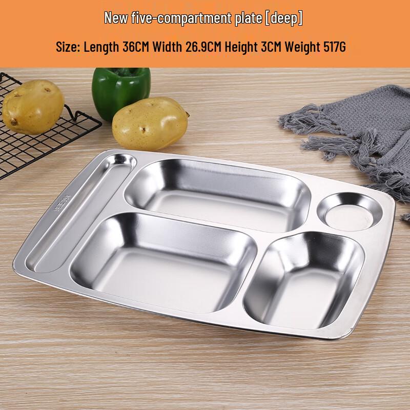 304 Stainless Steel Kids Divided Lunch Tray