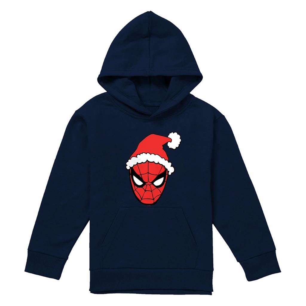 Spider-Man Childrens/Kids Santa Hat Pull Over Hoodie