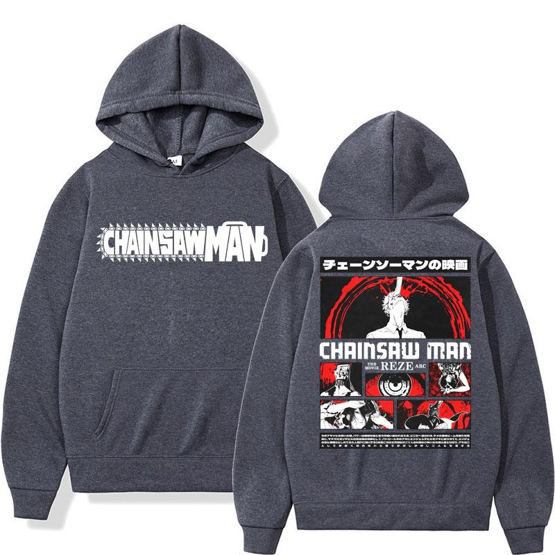 Japanese Anime Chainsaw Man Graphic Hoodie Men Women Fashion Vintage Cartoon Manga Sweatshirt Fleece Oversized Cotton