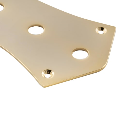 Musiclily Pro Steel JB Jazz Bass Control Plate for Jazz Bass and Electric Basses, Gold