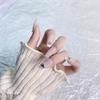 Romantic Ice Clear French Wearable Flash Drilling Milky White Pure Handmade Wholesale Nail Art