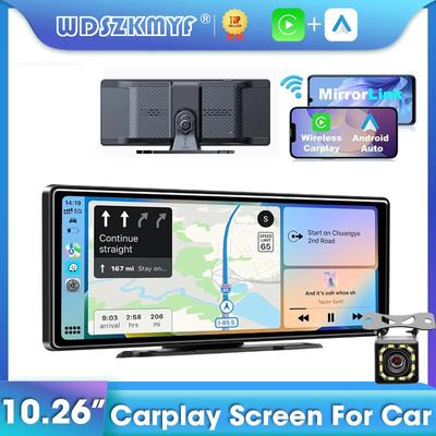 10.26 Inch Portable Wireless Carplay Screen HD Rear Reversing Camera Car Radio DVR MP5 BT Multimedia Video Player Android Auto