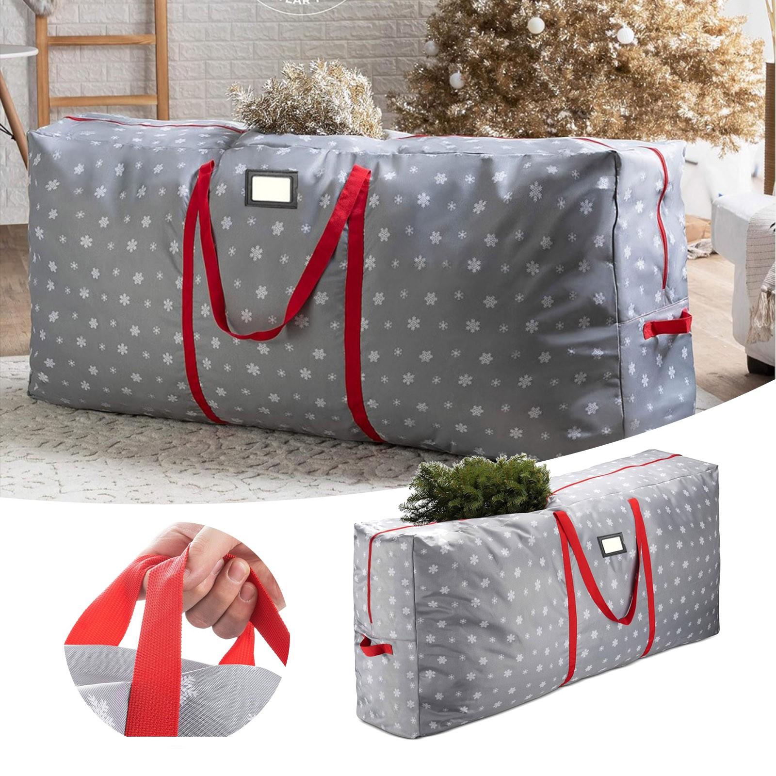 Christmas Storage Bag Organizer Bag Cloth Christmas Tree Storage Bag Storage Bag Gift Bag Storage Organizer One Size серый