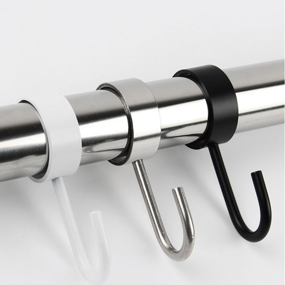 4pcs Rod Mount Pipe Hook Hanger Stainless Steel Tube Rod Hook Durable Hanging Pipe Hook  Home