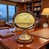 Antique World Globe on Brass Stand,  Desk Globe, Library Decor, Study Room Globe, Educational Geography Gift, Scientist Gift, Father'