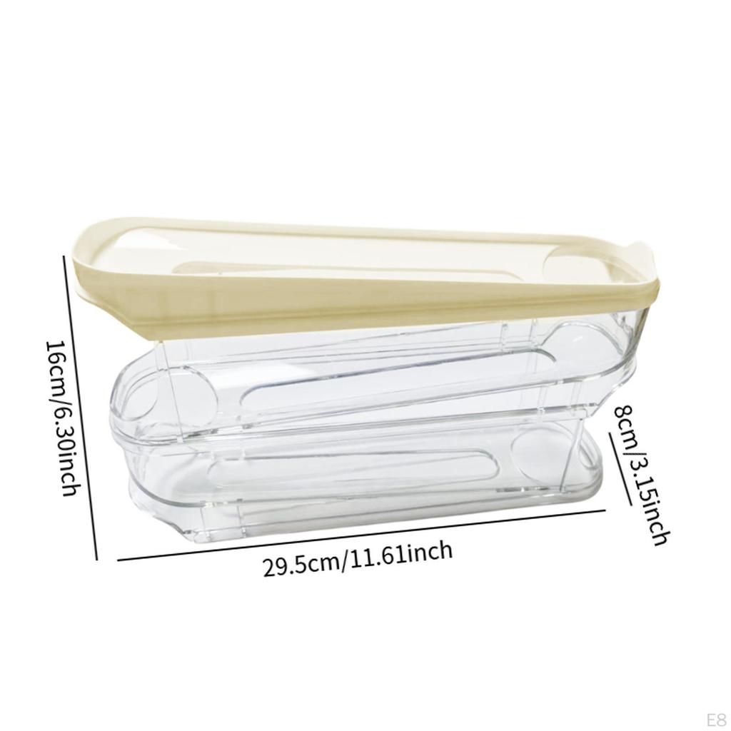 Automatischer rollender Eierablage-Organizer-Behälter für Kühlschrank und Arbeitsplatte