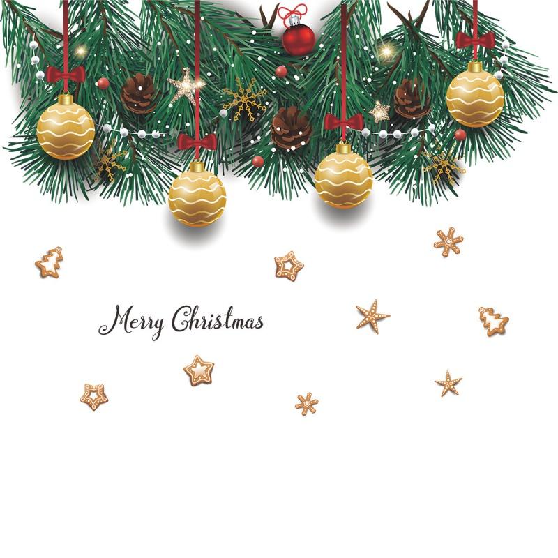 Christmas Decorations Wall Stickers Merry Christmas Signs Removeable Wall Window Decals for Home Decor Kids Room Holiday Party