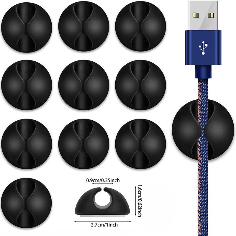 1-3PCS Silicone Cable Organizer USB Cable Management Winder Desktop Tidy for Mouse Earphones Phone Charging Cable Wire Organize