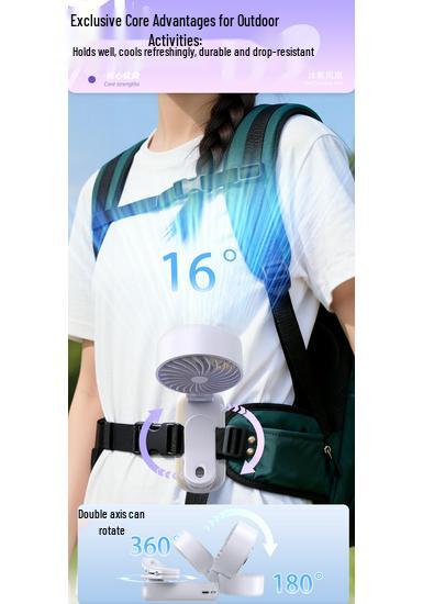 26-Year Handheld Portable Fan: Clip-On, Folding, Digital Display, Outdoor Cooling