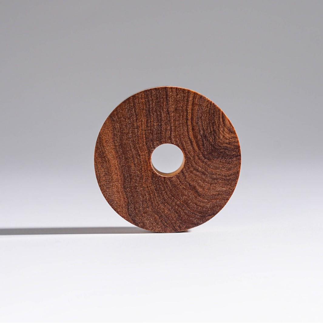 Sandalwood Carved Ping An Kou Pendant Necklace Ornament