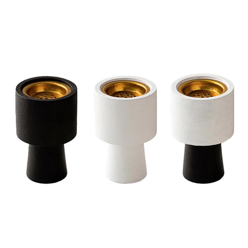 1PC Color Block Unique Cement Ambience Handheld Decorative Solid Color Ornament Aromatherapy Stove Desktop Tabletop Home Supplies