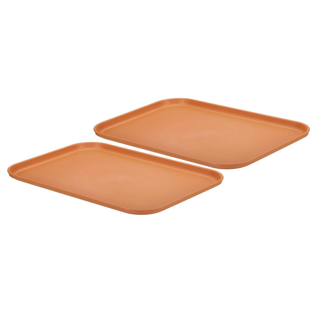 2pcs Plastic Serving Tray Anti-Slip Home Tea Fruit Dessert Tray Plastic Food Cooking Storage Tray for Party Kitchen Restaurant