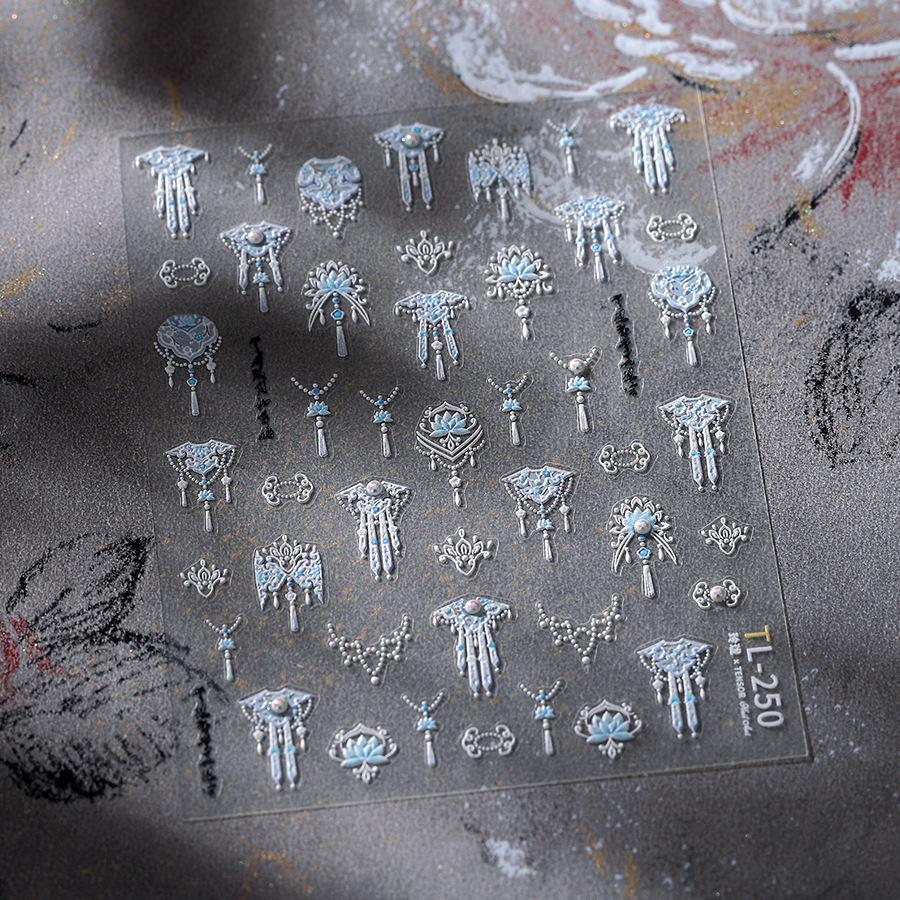 

Наклейки для ногтей TENSOR серии Crystal с кисточками - Самоклеящиеся, горячее тиснение (TL250)