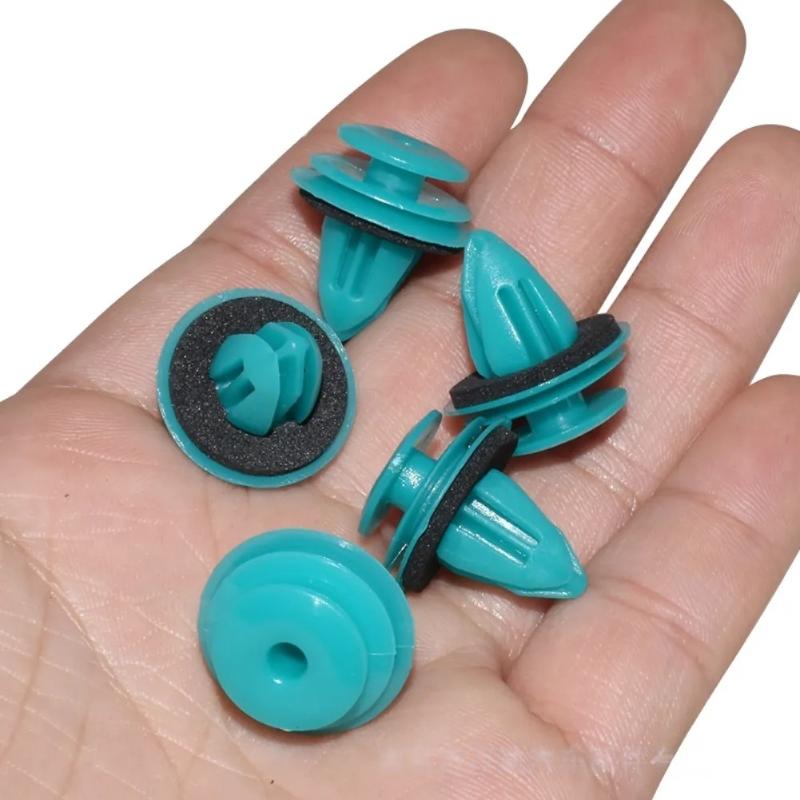 20/30/50Pcs Auto Vehicle Retainer Fastener Rivet Green Nylon Retaining Clip For Bumper Door Buckle Car Interior Accessories