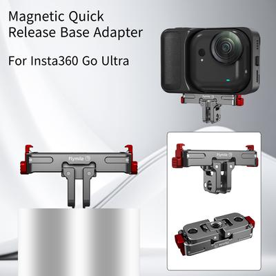 Magnetischer Schnellverschluss-Basisadapter für Insta360 Go Ultra-Legierungs-Verlängerungs-Halterungsadapter Halterung Kamera Zubehör