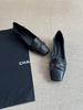 Vintage camellia loafers women's 2025 new square head flat Mary Jane small leather shoes commuter single shoes