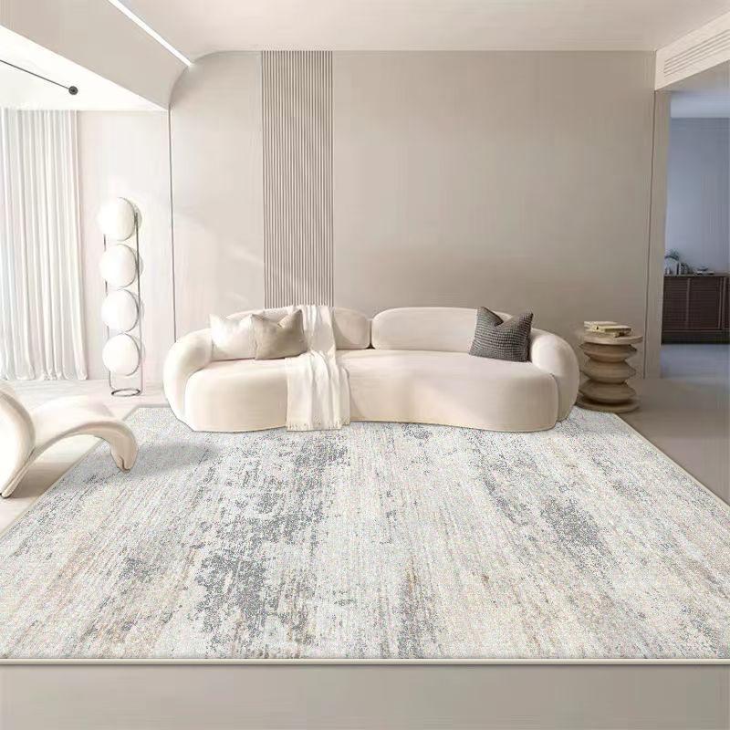 Abstract Style Plain Colour Decoration Home Carpet Living Room Simple Non-slip Room Decor Bedside Rug Baby Crawling Mat Washable