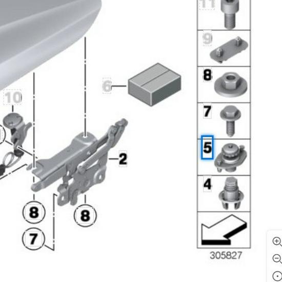 BMW F18 LCI 2012-2016 5 Series Hood Buffer Rubber Accessory