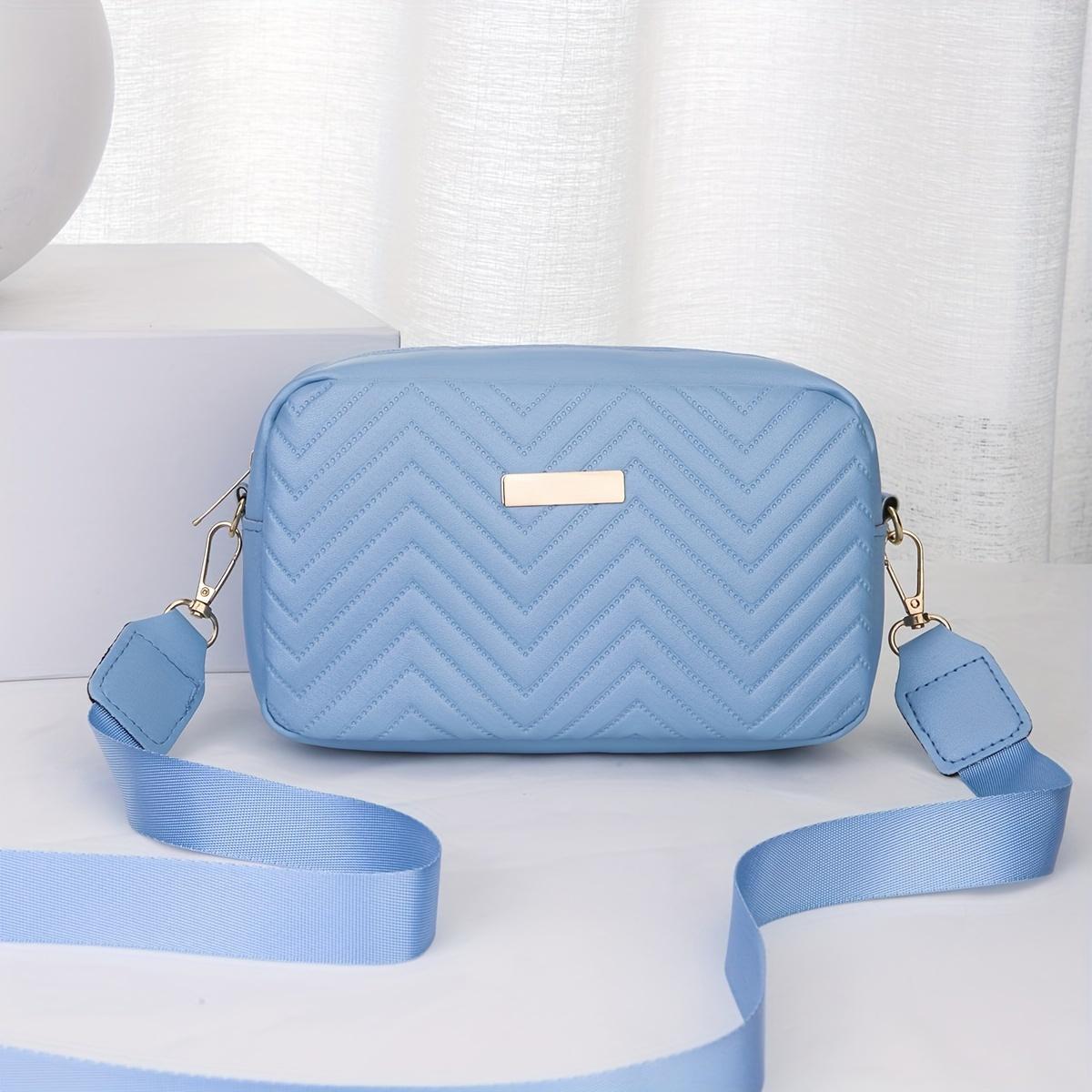 

Легкая и стильная женская квадратная сумка кроссбоди - Компактная и прочная для повседневных поездок на работу, приключений на открытом воздухе и путешествий синий