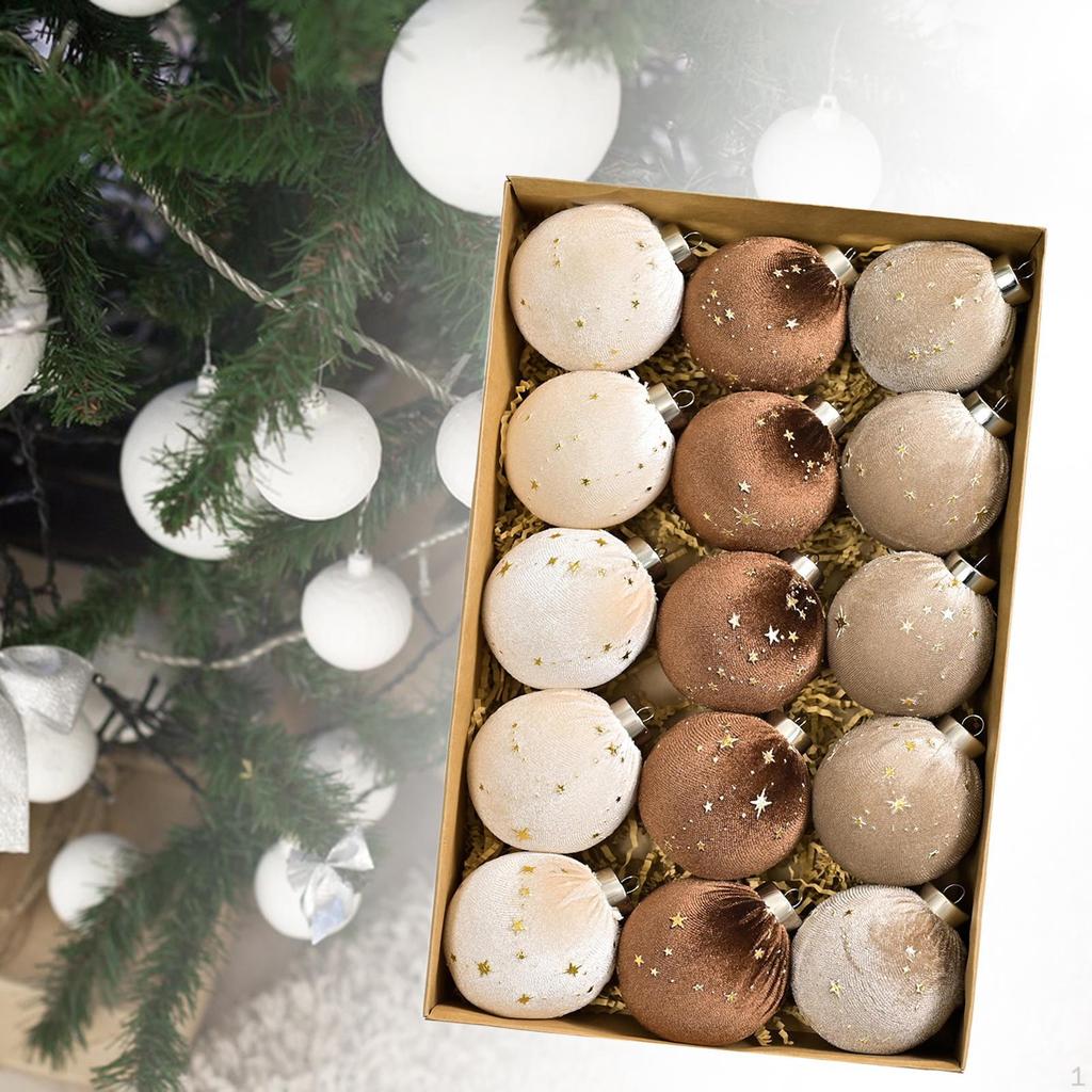 15 Pieces Christmas Tree Hanging Ornaments, Decorations, Decorative Ball