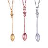 Elegant European & American Fashion Crown Spoon Necklace Sweater Chain