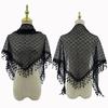 Polyester Tassels Lace Head Scarf Breathable Sequin Decor Scarf  Catholic Chapel
