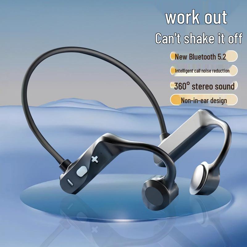 KS69 Sports Bone Conduction Bluetooth Ear-Hook Headphones with 3D Stereo Sound Effects