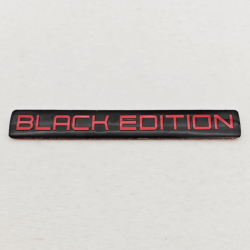 3D Aluminium Car Motorcycle Trunck Logo Black Edition Emblem Badge Decal Car Sticker Universal Accessories