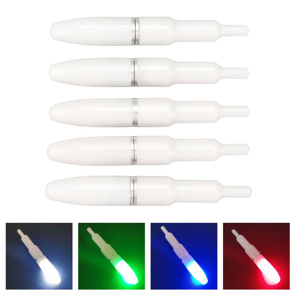 5pcs Electronic Luminous Glowing Stick Eye Catching LED Night Lighted Fishing Bobbers for Freshwater Seawater
