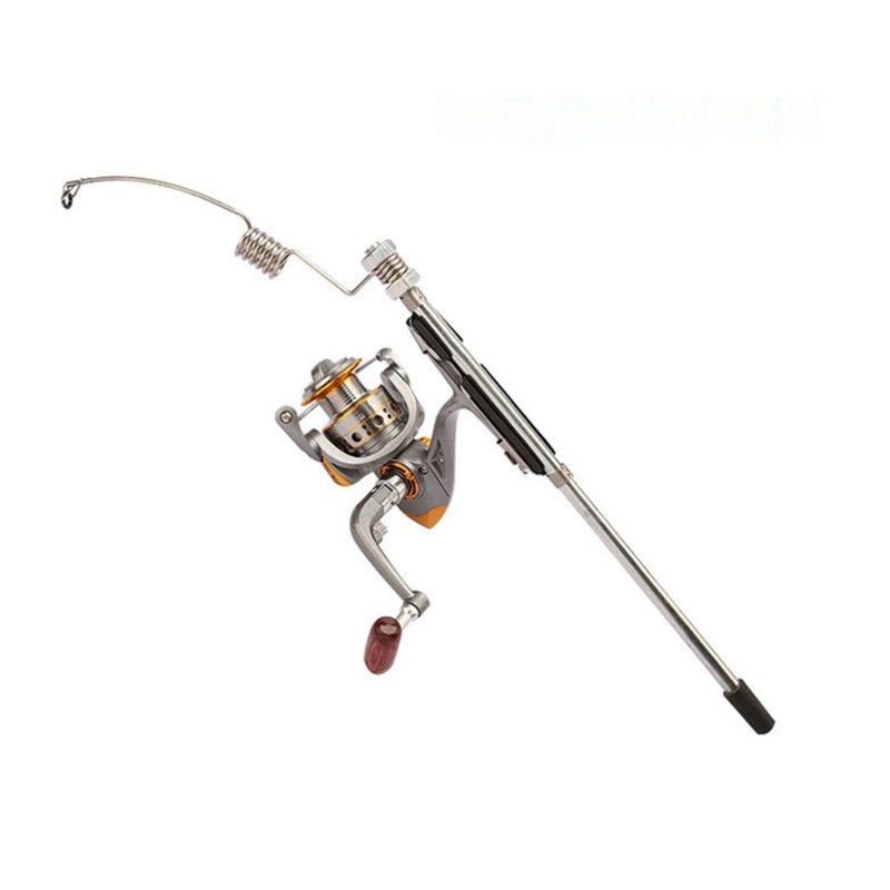Ice Fishing Rod, Automatic Travel Device with High Visibilities Light Weight Ice Fishing Stick, Metal Ice Fishing Rod