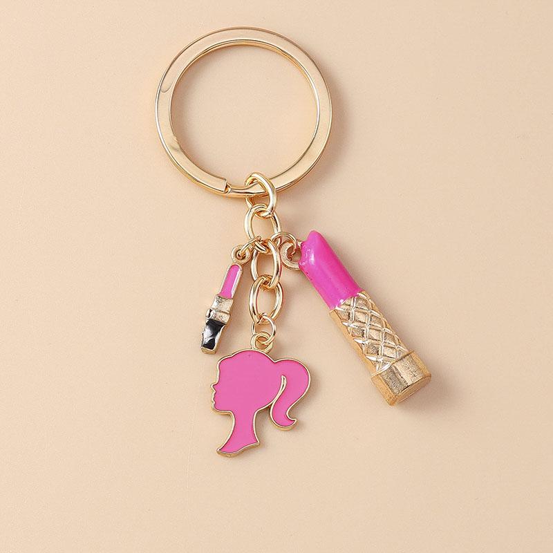 Aihua Elegant Brand Design Red Lips Highheels Perfume Lipsticks Keychains For Women Girls Handbag Pendant Keyrings Jewelry Gift