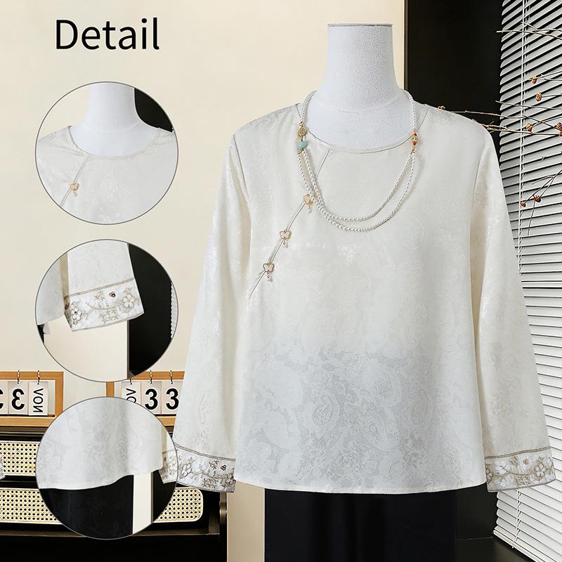 

Retro Chinese Jacquard Shrug and Vest Set - Versatile Early Autumn Outerwear XL (45-57.5 kg)