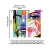 Abstract Curtains Woman Face Art Composition Paint Strokes Splashes Eye Red Lips Pattern Window Drapes Curtain Set Of 2 Made Polyester Washable